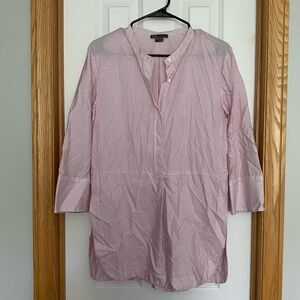 Vince Red and White Striped Pullover Tunic Size Medium